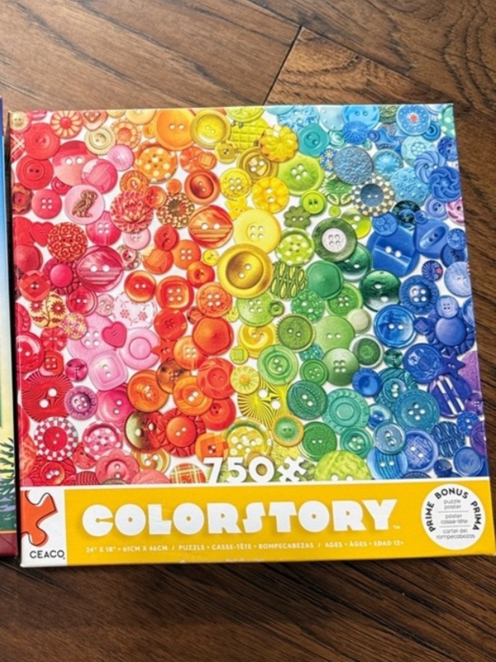 Jigsaw Puzzle - like new. 750 piece. Colorful buttons